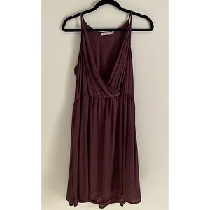 Lush Wine Colored Flowy Dress